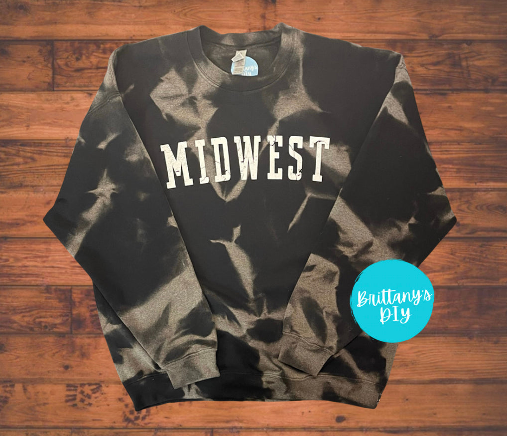 RTS Midwest in Black Bleached Sweatshirt 🎅