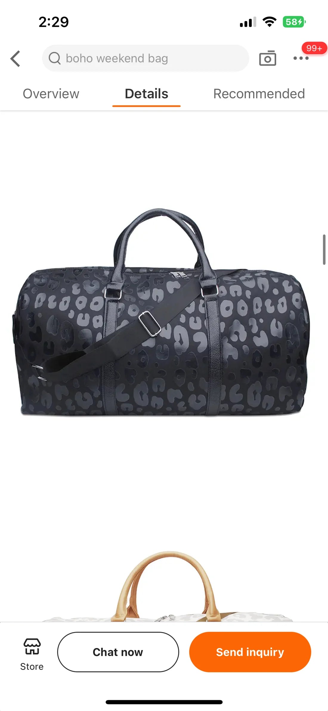 RTS Cheetah Print Weekend Bag