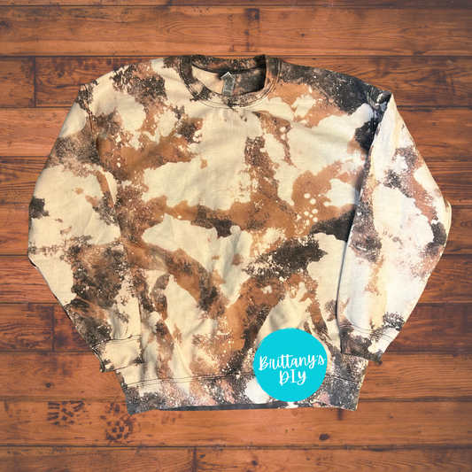 Blank Bleached Cow Print Sweatshirt