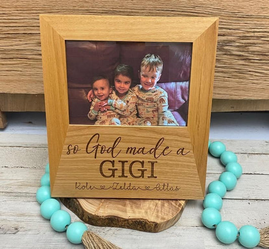 Custom So God Made a… Laser Engraved Picture Frame