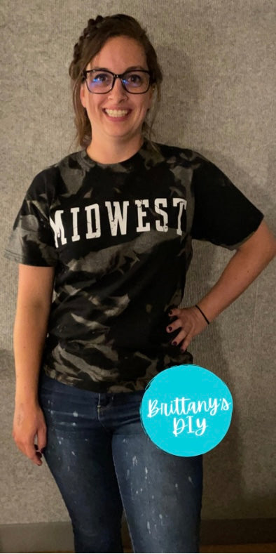 RTS Midwest Sweatshirt in Black Bleached Top