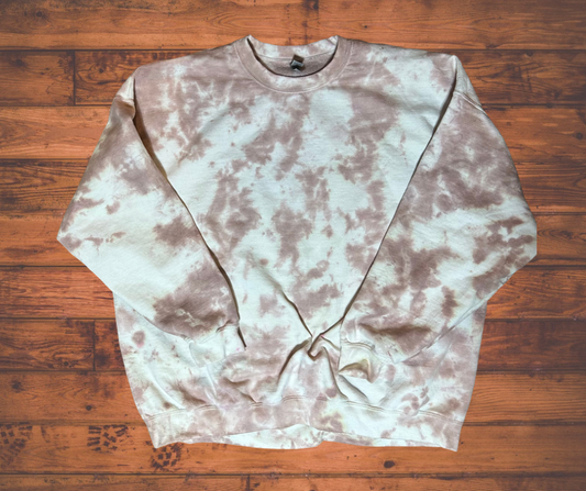 Blank Tie Dye Top in Tan