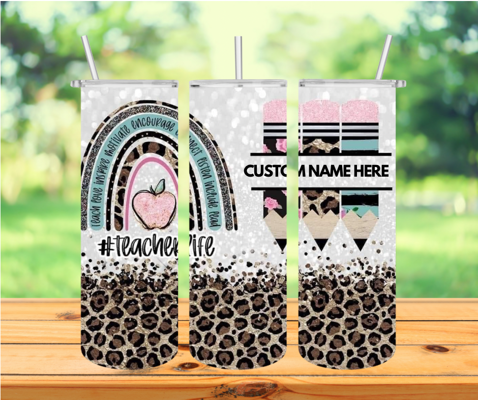 Personalized Teacher Life Tumbler