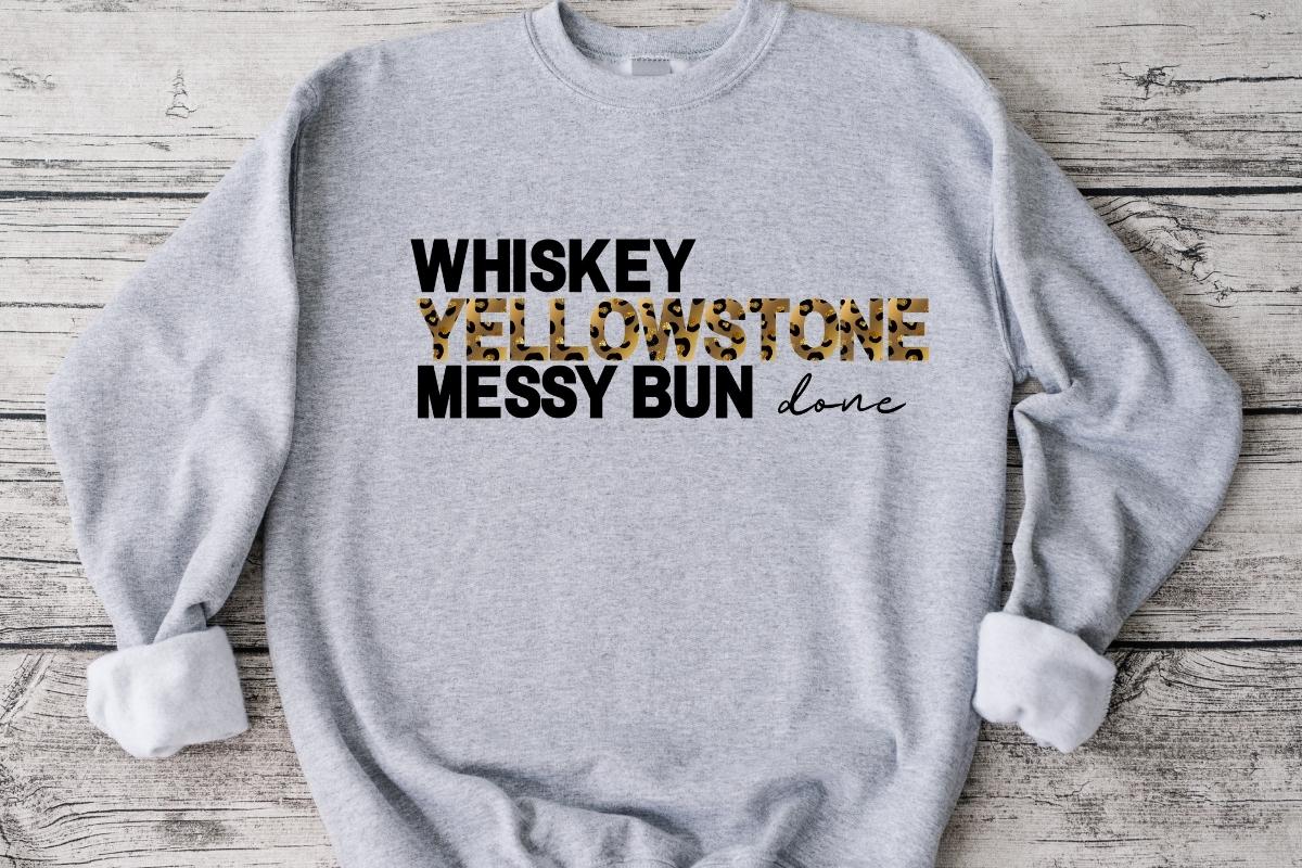 Whiskey, YS, Messy Bun, Done Top