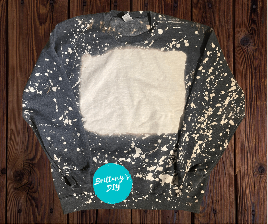 Mystery Blank Bleached Sweatshirt Set