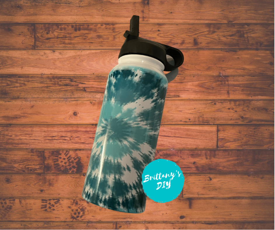 Teal Tie Dye Tumbler