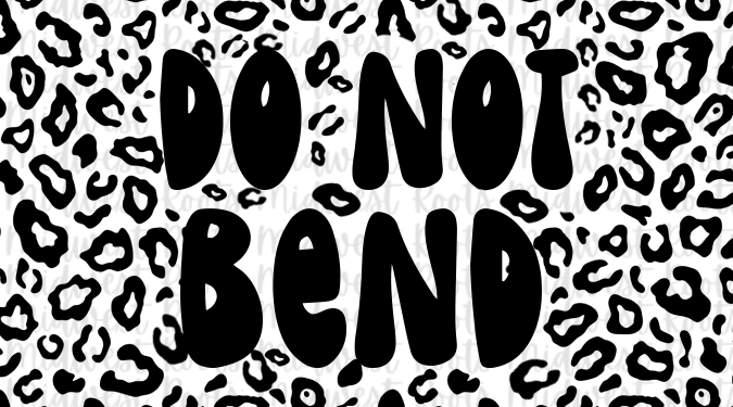 Do Not Bend Cheetah Print Stickers
