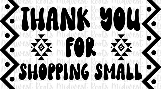 Thank You for Shopping Small Stickers