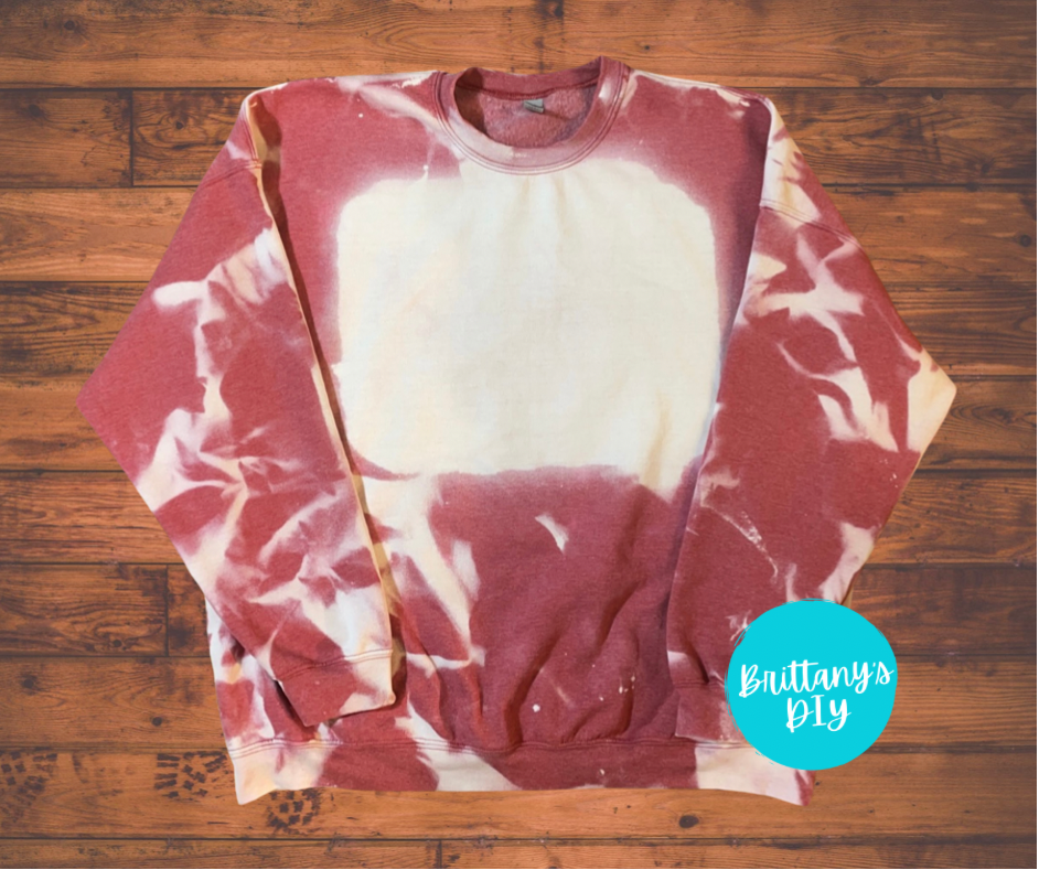 Mystery Blank Bleached Sweatshirt Set