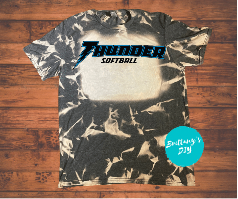 Custom Team Logo Bleached T-Shirt