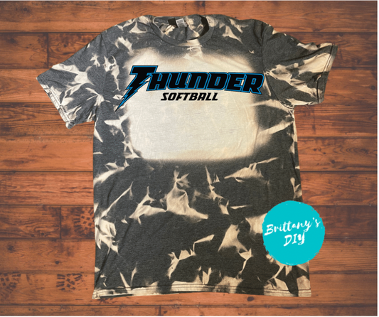 Custom Team Logo Bleached T-Shirt