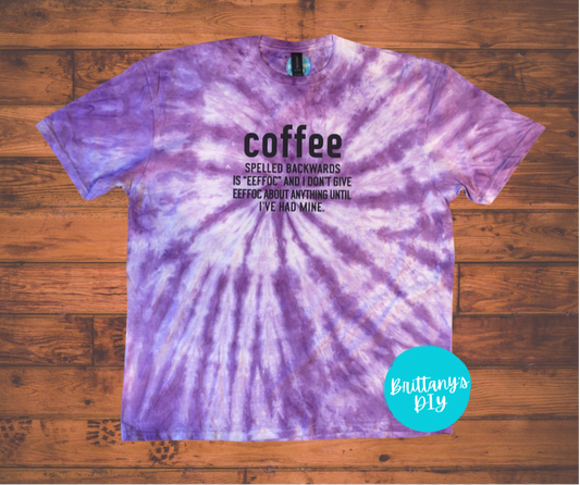 Blank Tie Dye Top in Purple