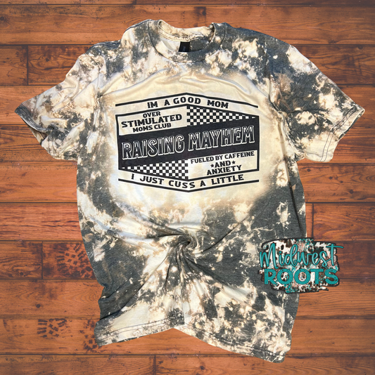 Raising Mayhem Bleached Top in Grey