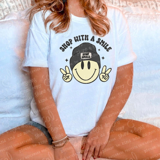 Shop With a Smile Sublimation Print