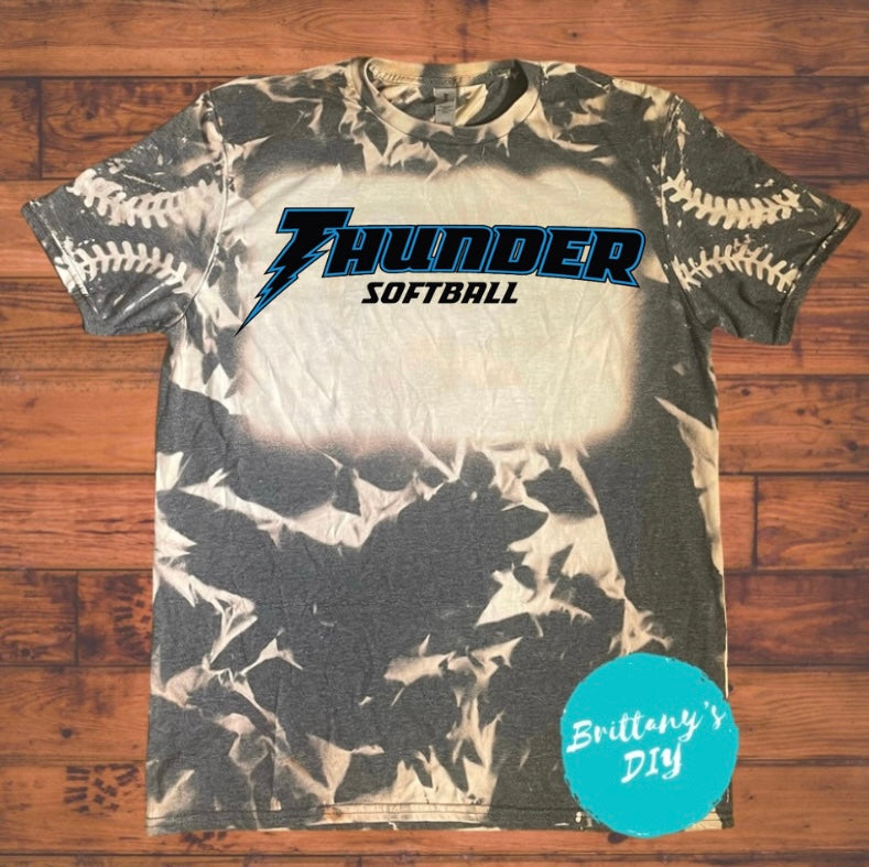 Custom Team Logo Bleached T-Shirt